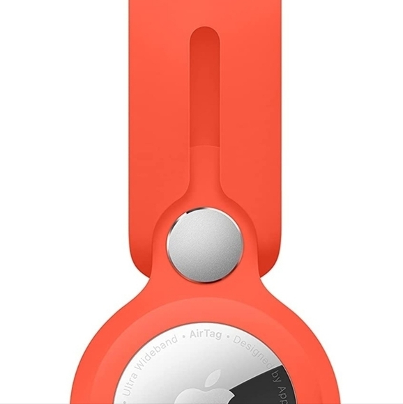 Genuine Apple AirTag Polyurethane Loop - Authentic NEW !!! Electric Orange - Picture 1 of 2